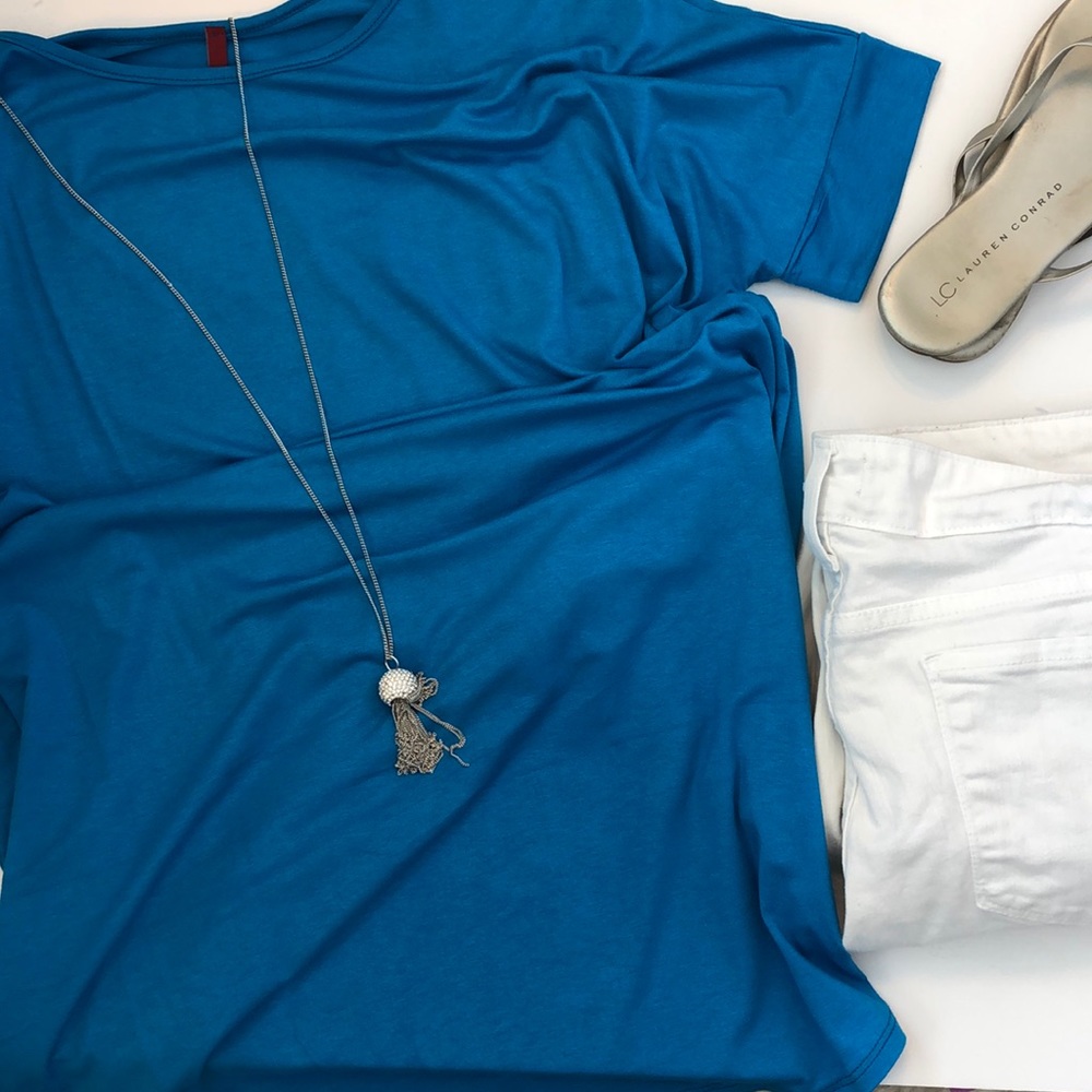 Bright Blue tunic top